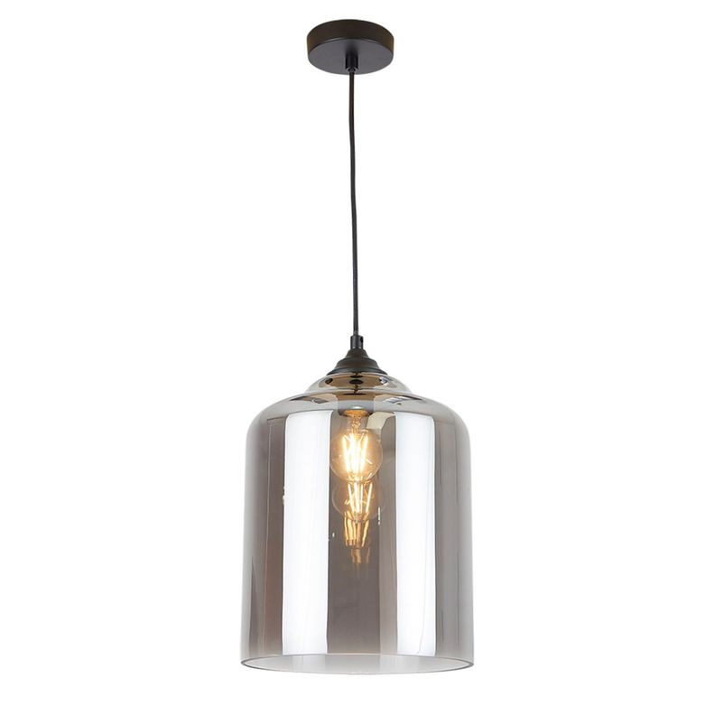 Lámpara Vidrio E27 Glass Grey VI Ampolleta Calida-0