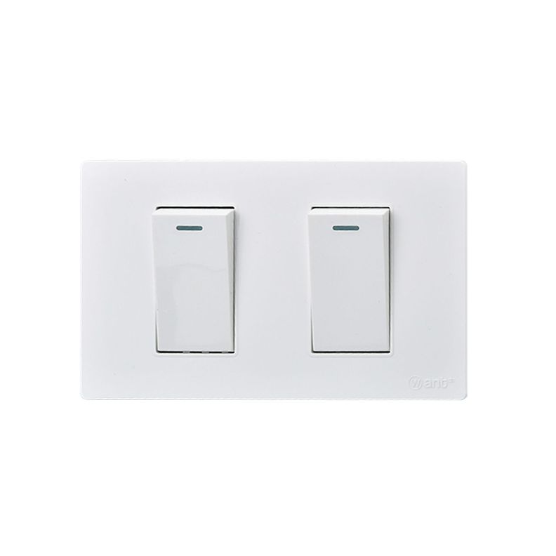 Pack 10 Interruptores Doble Metálico 9/12 16A - Blanco-1