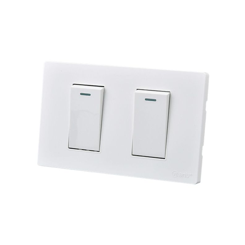 Pack 10 Interruptores Doble Metálico 9/12 16A - Blanco-2