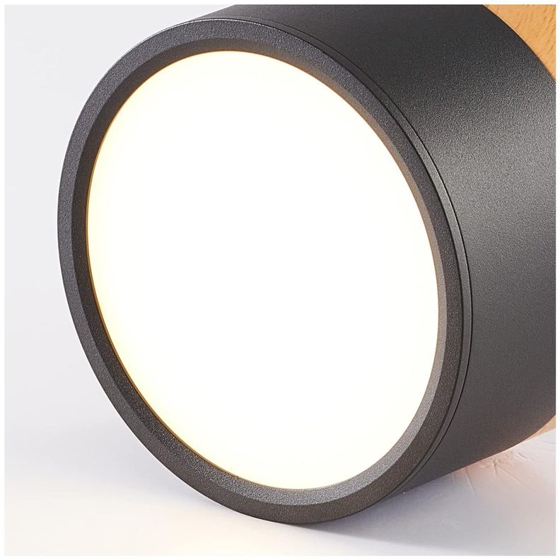 Panel LED Deco Sobrepuesto Madera 7W Negro - Frío-4