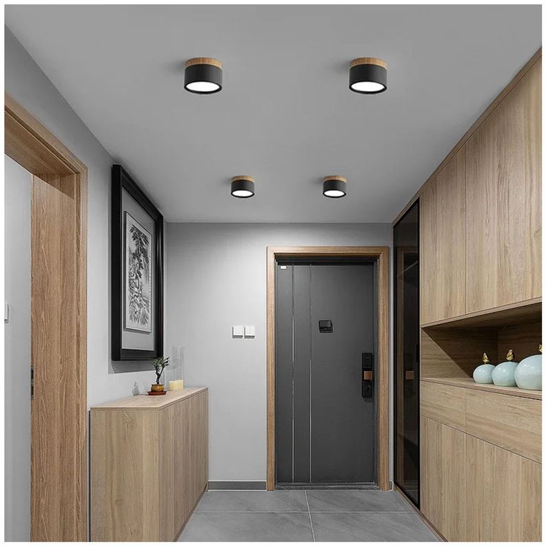 Panel LED Deco Sobrepuesto Madera 7W Negro - Frío-5