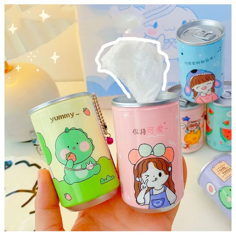 Pack 5 Toallas Húmedas Desechable Sin alcohol- Diseño Cute-3
