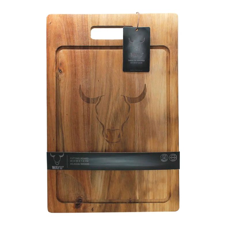 Tabla Para Picar de Madera Acacia 45cm - Wayu-0