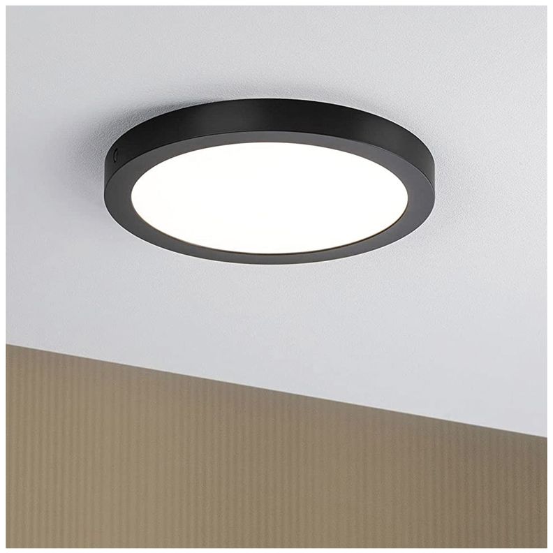 Panel Redondo LED Sobrepuesto Negro 18W Luz Cálida-3