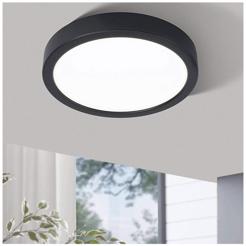Panel Redondo LED Sobrepuesto Negro 18W Luz Cálida-4