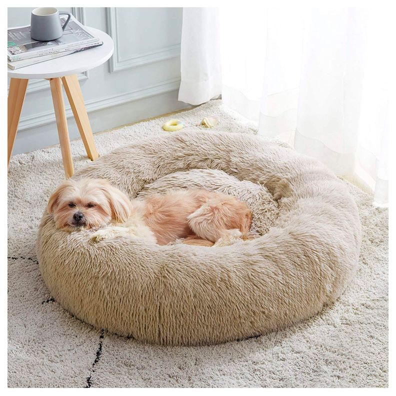 Cama Para Mascotas Algodón Diseño Circular Grande-3