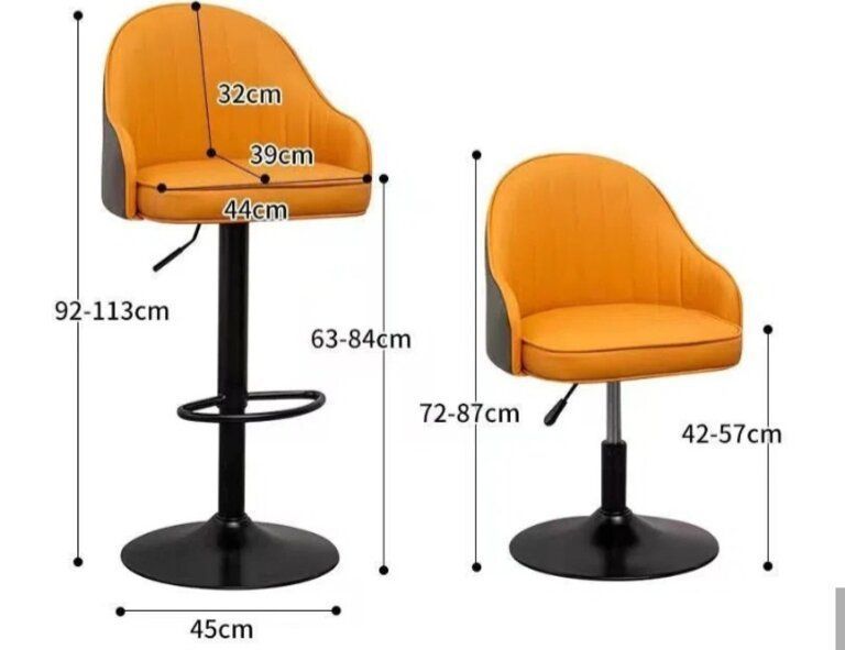 Pack  2 Sillas Bar  Nordic Ecocuero Color Blanco-3