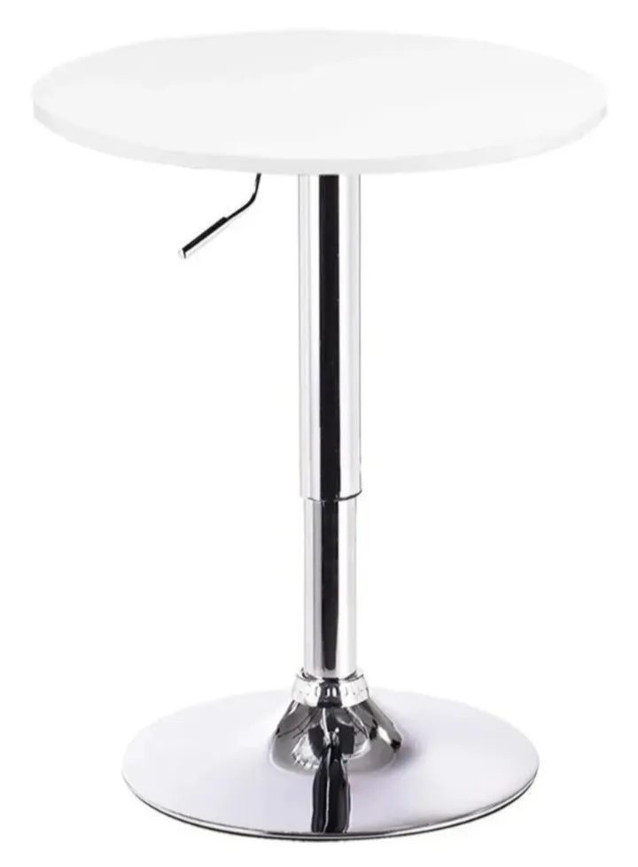 Mesa de Bar Altura Regulable 60 CM D Blanco -1