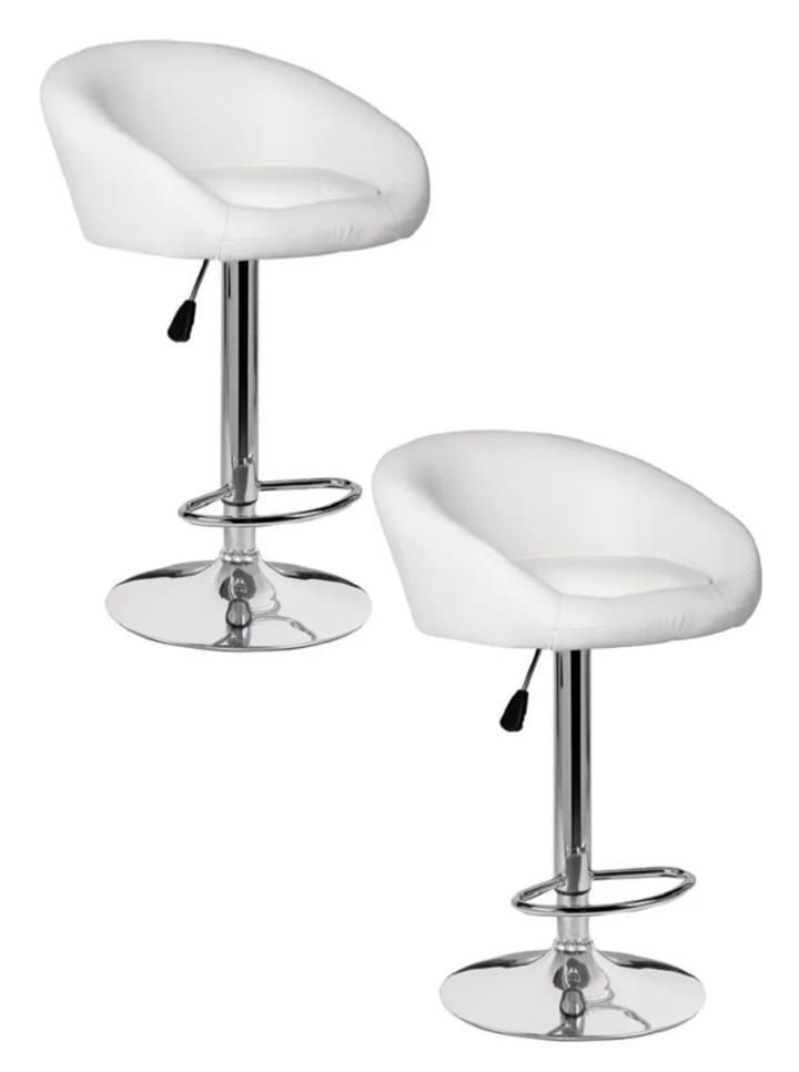 Pack Sillas Bar Americana Taburete Blanco -0