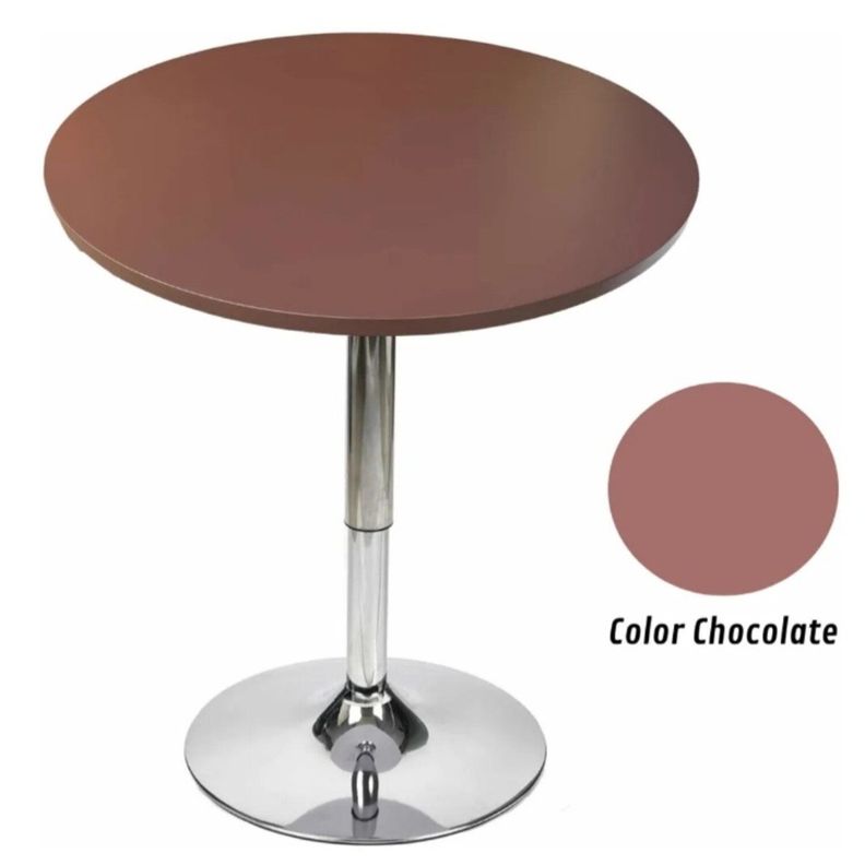 Pack 2 Mesas  Bar Regulable 60 CM mdf Color Cafe -1