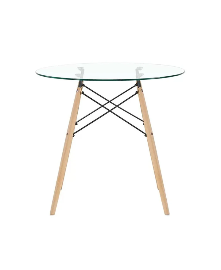 Mesa Eames Vidrio Templado 70 Cm Diámetro Artihogar-1