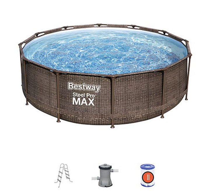 Piscina Bestway Rattan 366 x 100 cm 9150 L con Bomba / Escalera-0