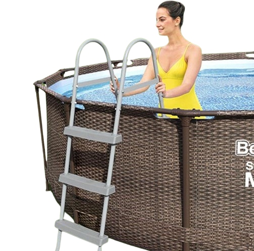 Piscina Bestway Rattan 366 x 100 cm 9150 L con Bomba / Escalera-1