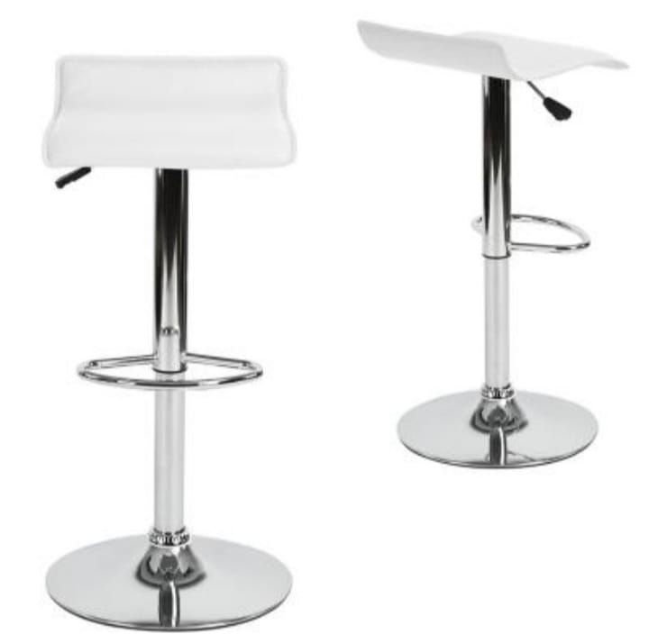 Pack Sillas Bar Taburete Enzo Regulable Blanco-1