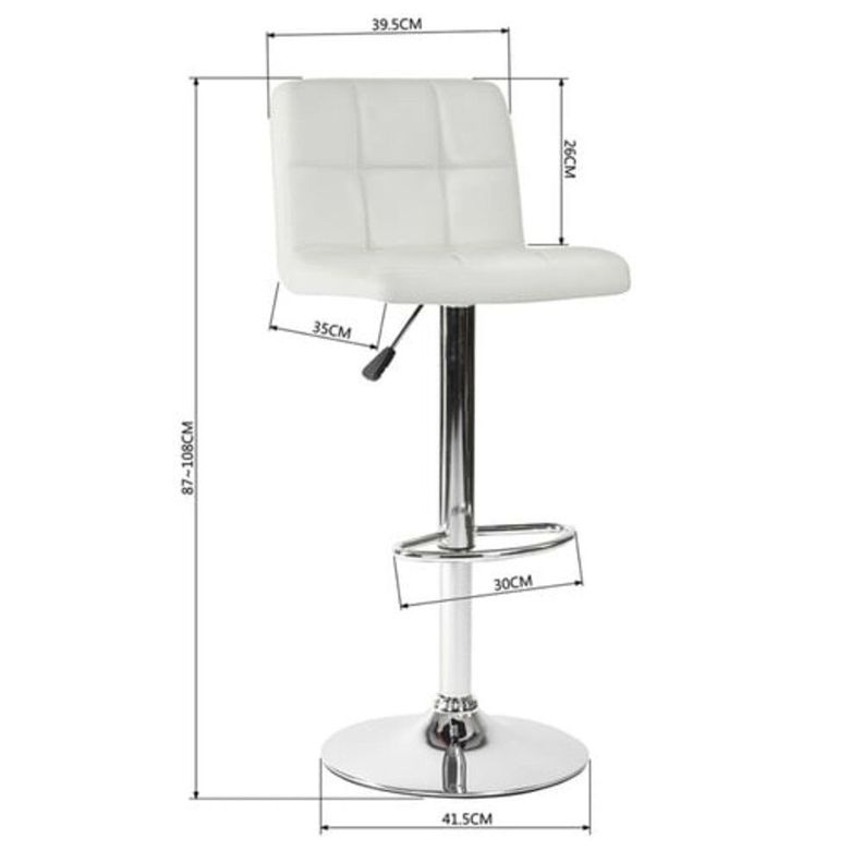 Pack 2 Sillas Taburete Bar Milán color Blanco -1