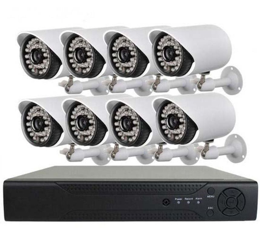 Kit Cctv Sistema de Seguridad 8 Cámaras  2 MP + Disco Duro 1 Terabyte Full HD 1080 P -1