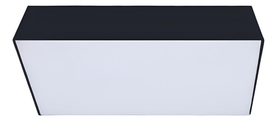 Foco Plafon Panel Led Cuadrado Sobrepuest Itd Deco 12w 6000k Negro