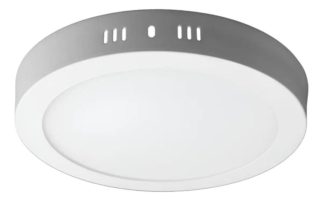 Panel Led Foco Plafon Sobrepuesto Redondo 24w 28cm Luz Fria Blanco