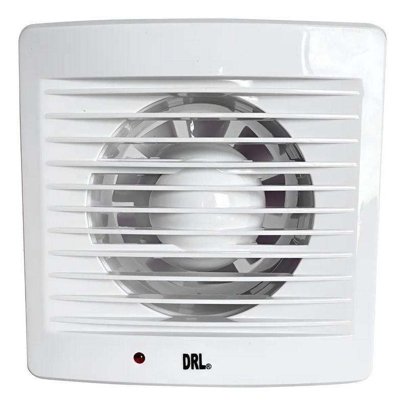 Extractor De Aire 5 Pulgadas Drl Cuadrado Bano Cocina Sec Blanco