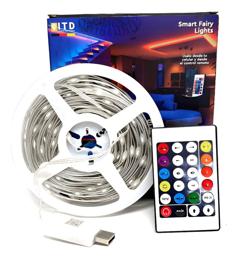Cinta Led Luces Rbgic Usb Itd Control + Aplicación Ip65 10mt Rgb