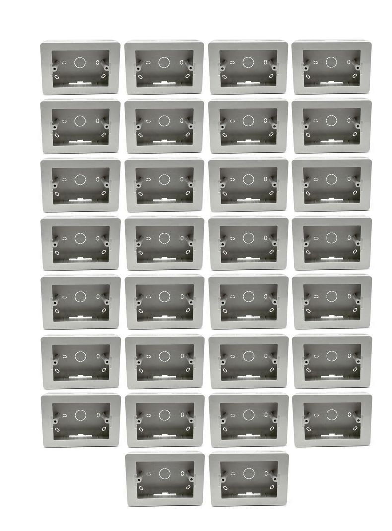 Pack 30 Caja Chuqui Sobrepuesta Pvc con tornillos Certificada Blanco