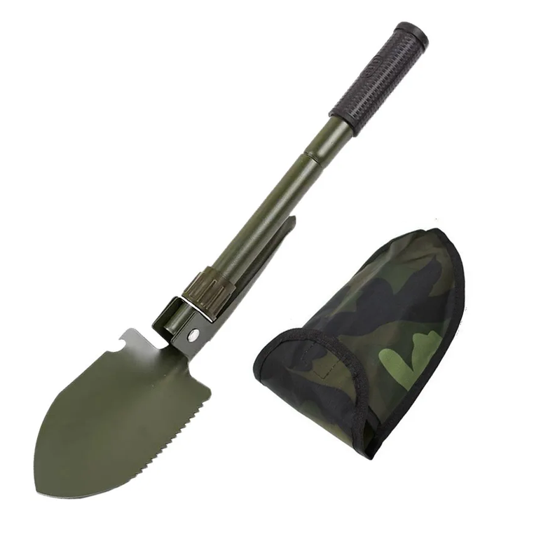 Pala Plegable Tactica Multifuncional para Camping Portatil-0