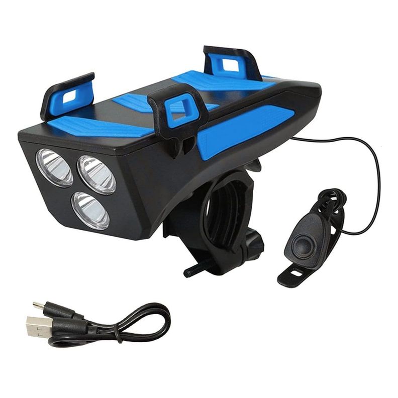 Luz Bicicleta Frontal 4 En 1 -0