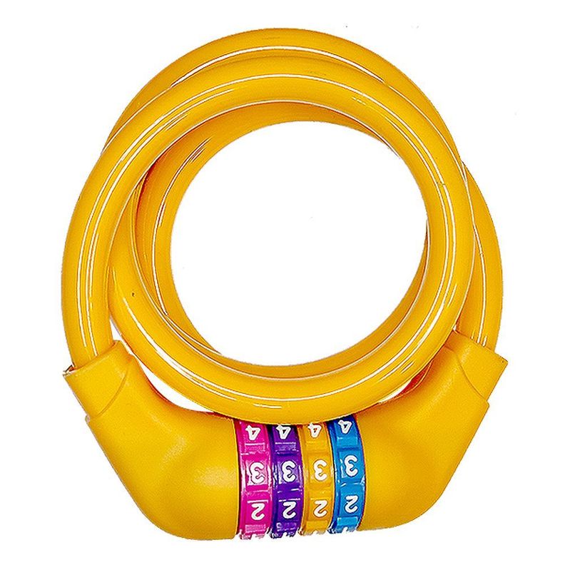Candado para Bicicleta de Colores 110 cm 4 Dígitos-0