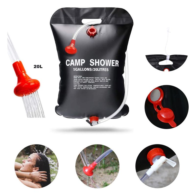 Ducha Solar Portatil 20 Litros Baño Camping Playa-1