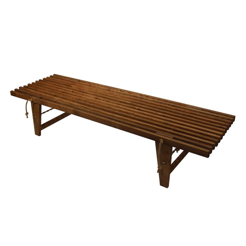 Banca Finlandesa 1.90 m Madera de Fresno Castaño Aceitado / Uso interior y exterior-0