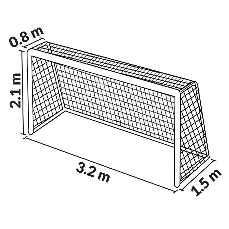 Par de Red Malla para Arco de Futbol 5 Personas -2