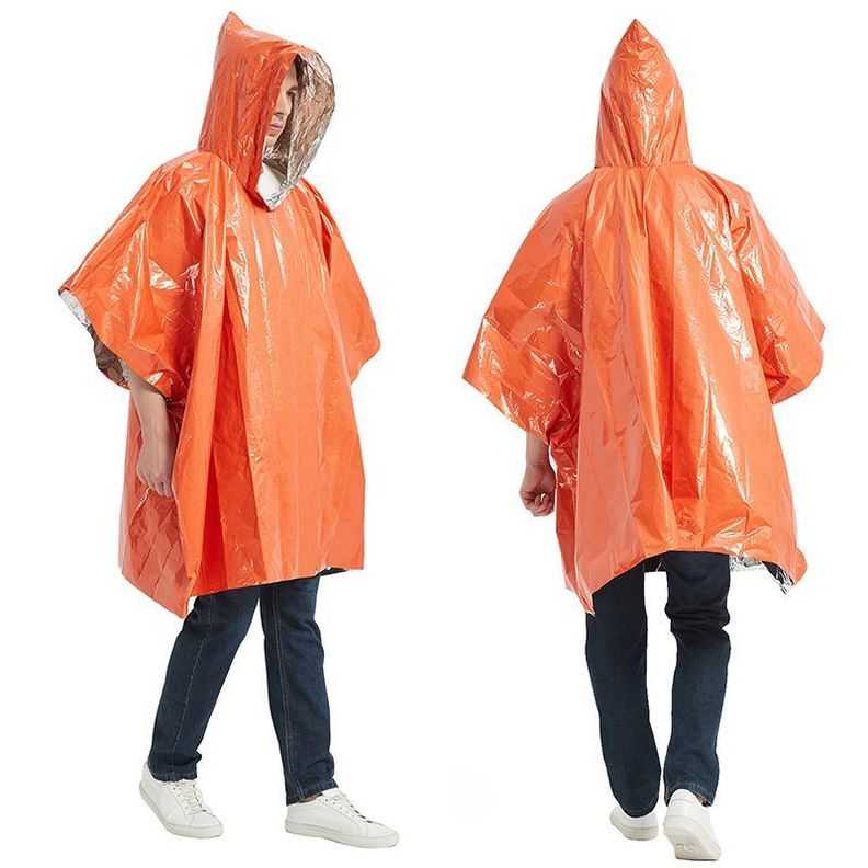 Poncho Cubre Lluvia de Emergencia Aislante PVC -2