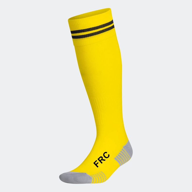 Medias De Futbol Deportivas Amarillo Con Líneas Frc Adulto-0