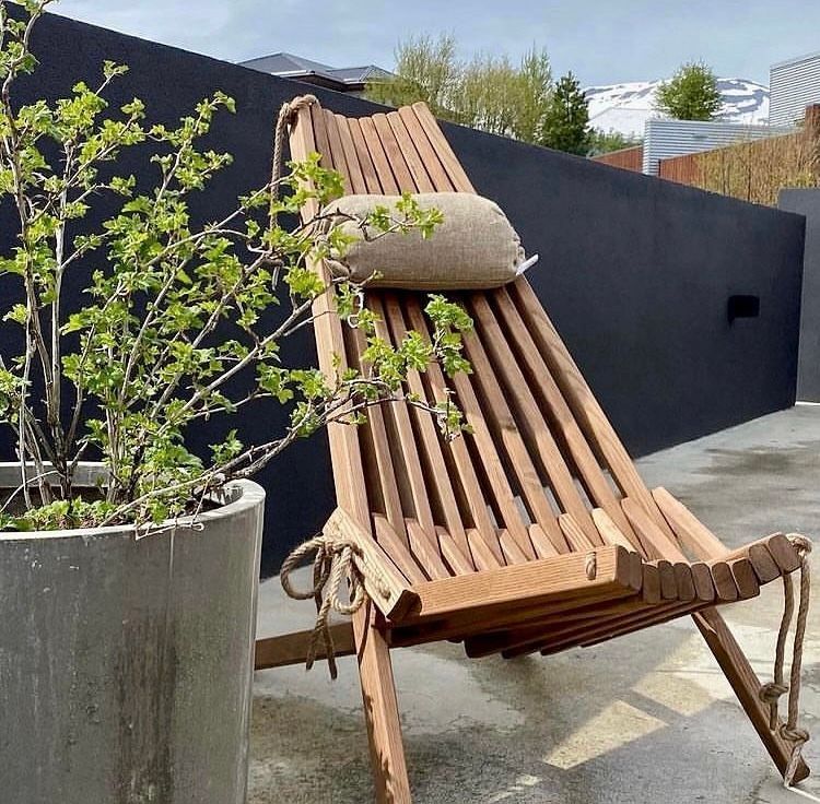 Silla Finlandesa Fresno Castaño Aceitado / Silla, Reposera Terraza-5