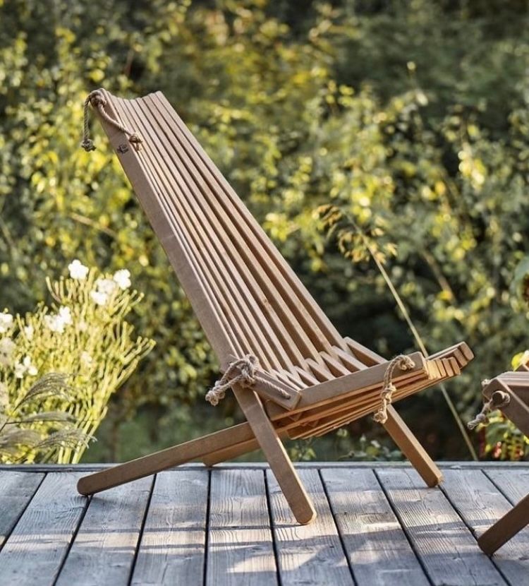 Silla Finlandesa Fresno Castaño Aceitado / Silla, Reposera Terraza-6