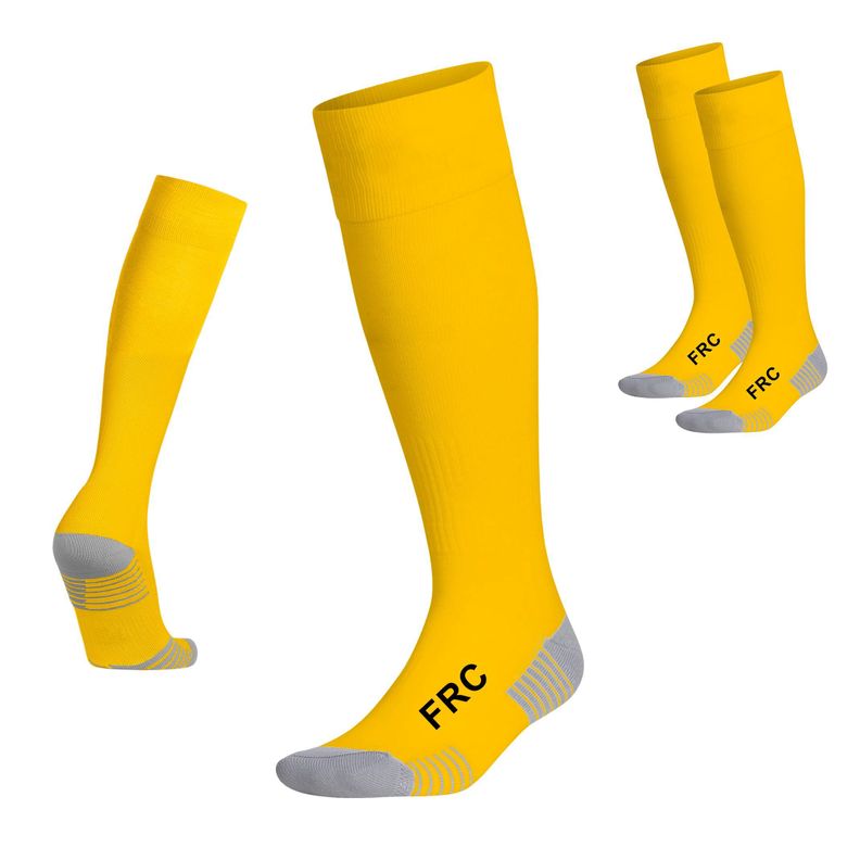 Medias Futbol Deportiva FRC Infantil Amarillo Oro-1