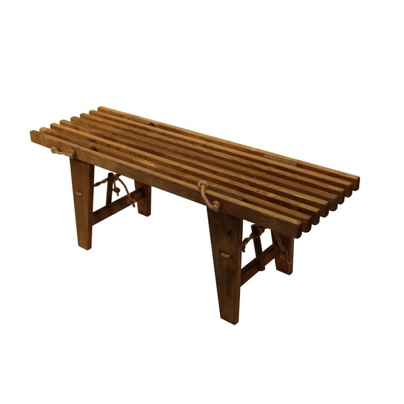 Banca Finlandesa 1.20 m Madera de Fresno Castaño Aceitado / Uso interior y exterior-0