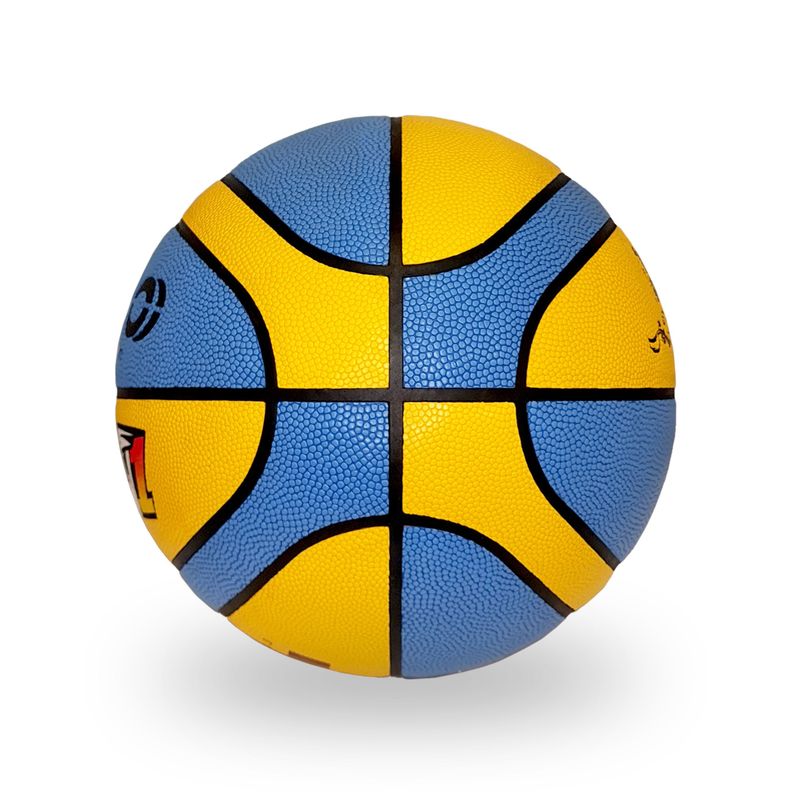 Balón de Basquetbol Jello N° 7 Amarillo/Celeste-1