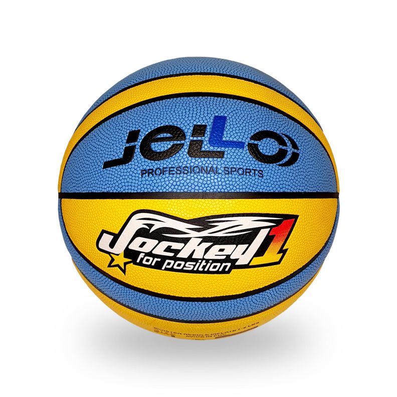 Balón de Basquetbol Jello N° 7 Amarillo/Celeste-0