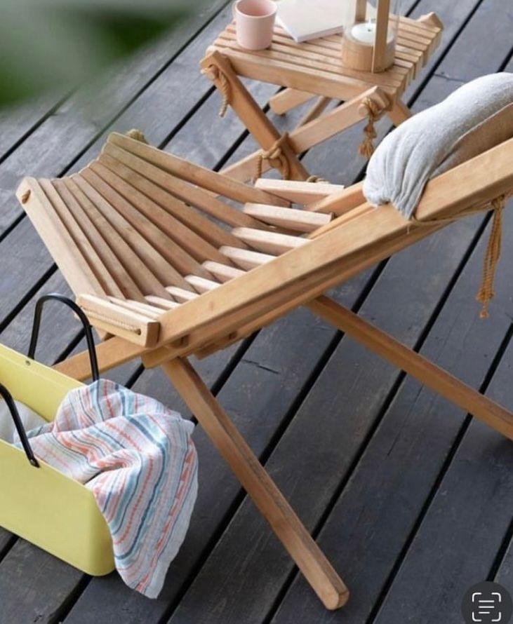 Silla Finlandesa Alerce Europeo Natural / Silla, Reposera Terraza-5