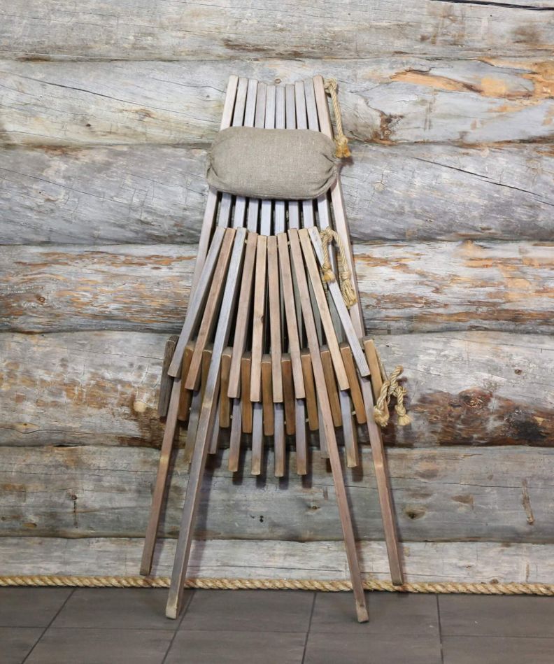 Silla Finlandesa Alerce Europeo Natural / Silla, Reposera Terraza-3