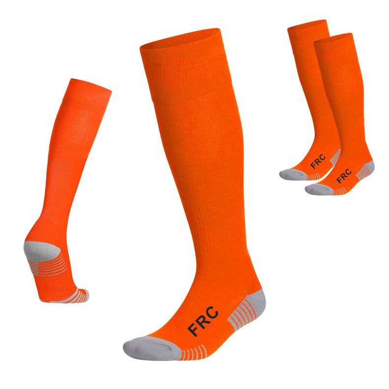Medias Futbol Deportivas FRC Adulto Naranjo Fluor-1