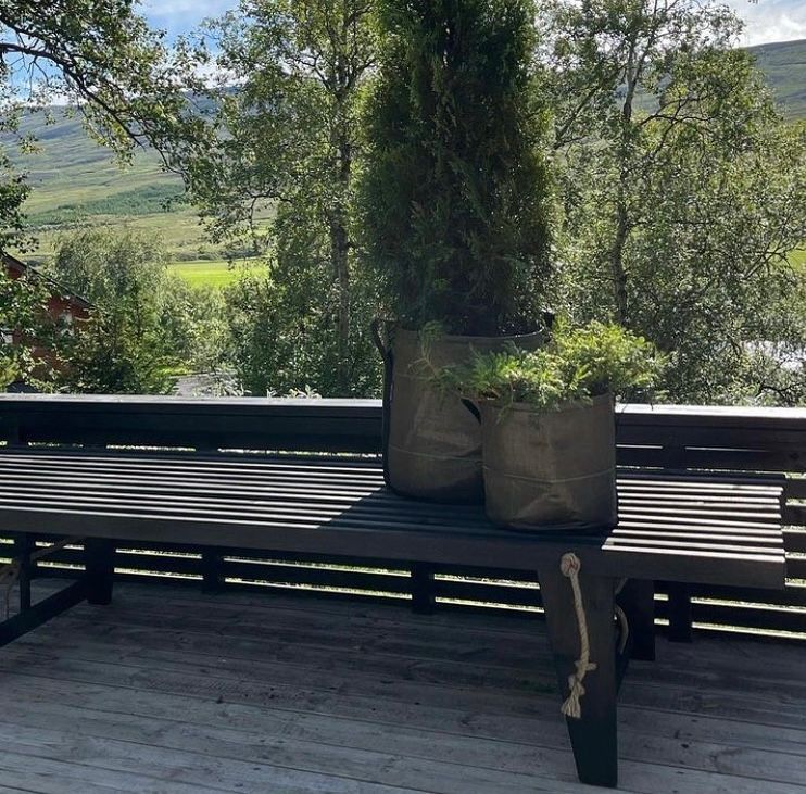 Banca Finlandesa 1.90 m Madera de Aliso Negro Aceitado / Uso interior y exterior-1