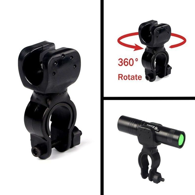 Soporte de Linterna Para Bicicleta Regulable 360-1