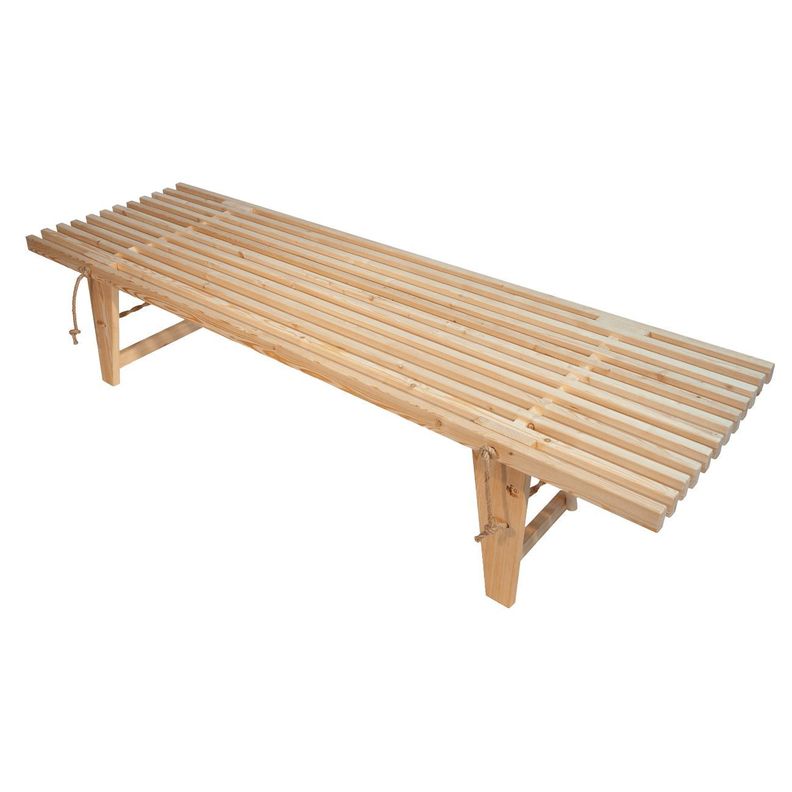 Banca Finlandesa 1.90 m Madera de Alerce Natural / Uso interior y exterior-0