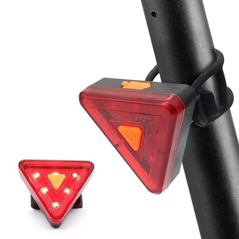 Luz Trasera Triangular Para Bicicleta-2