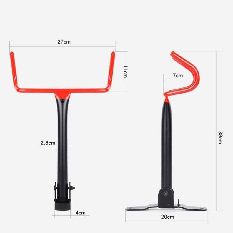 Gancho Para Colgar Bicicleta Rojo-3