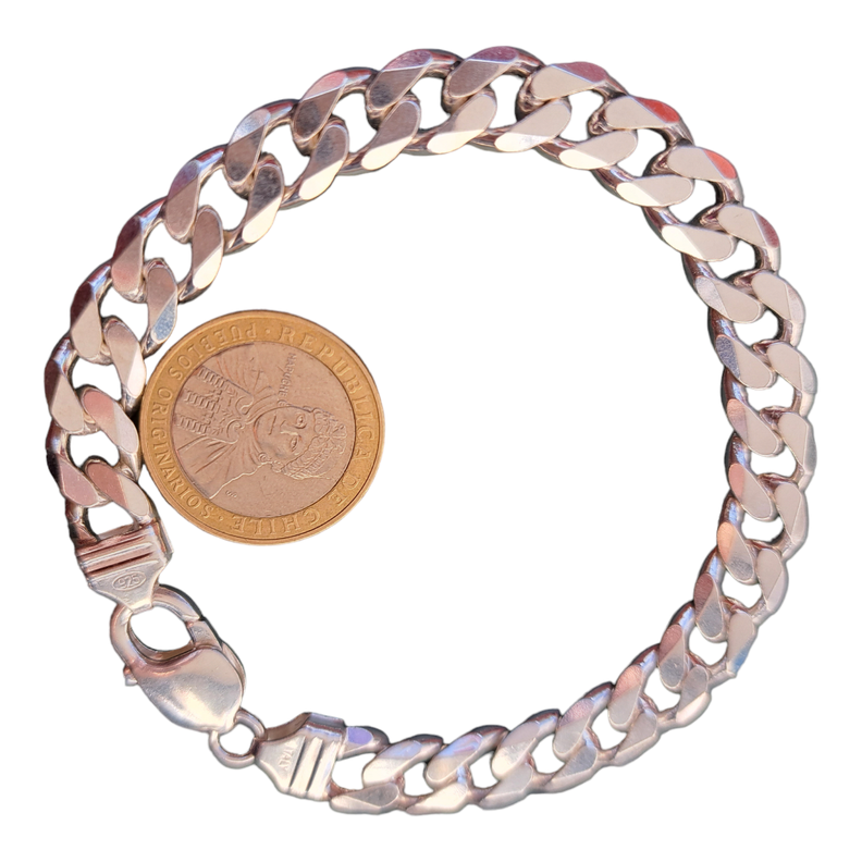 pulsera plata italiana gruesa hombre -2