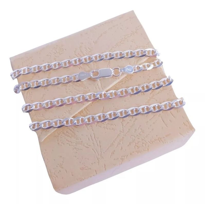 Cadena Gucci en plata Italiana 925-1