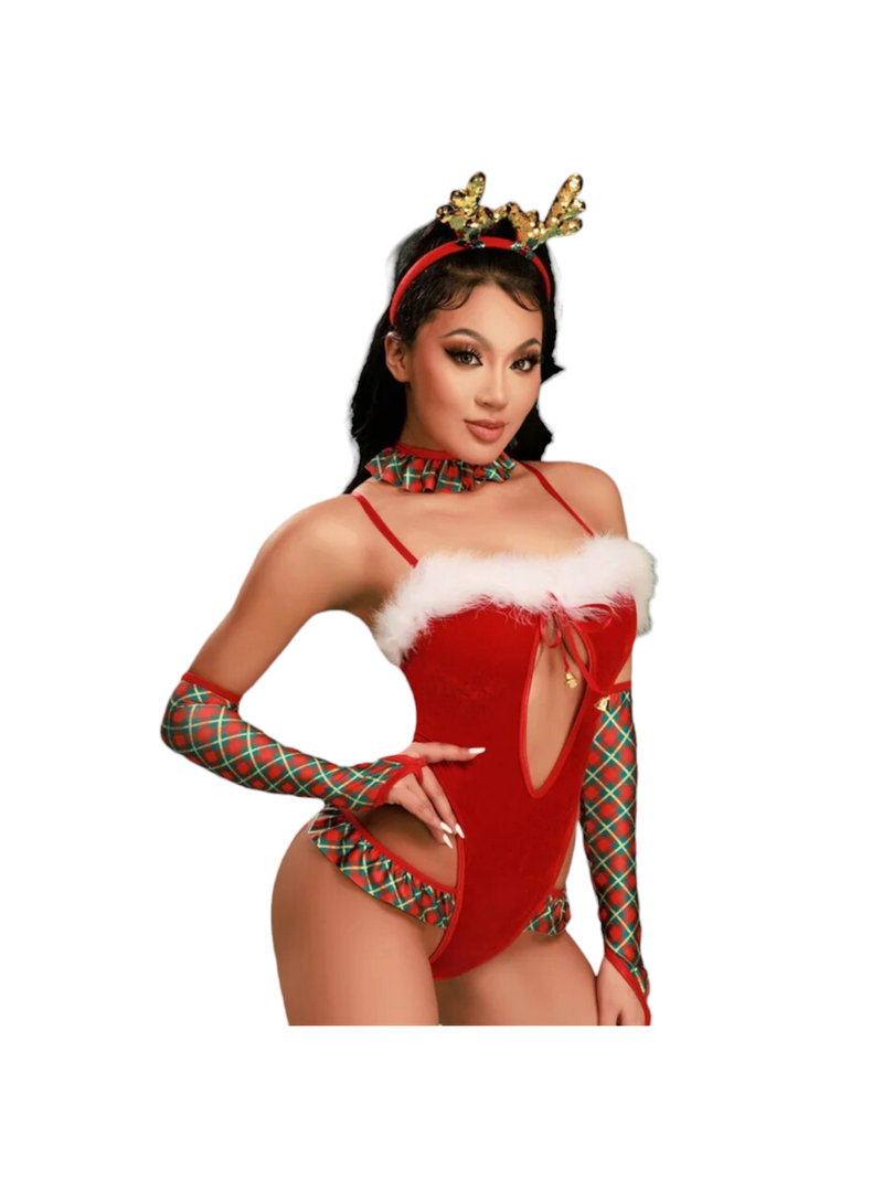 Conjunto de Lencería Disfraz Christmas Girl-1